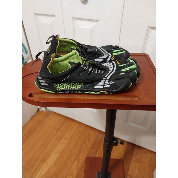 Vibram Five Finger Minimalist Shoes Size 40 8.5-9 Men's Black Green Yellow M3781 - Picture 5 of 7